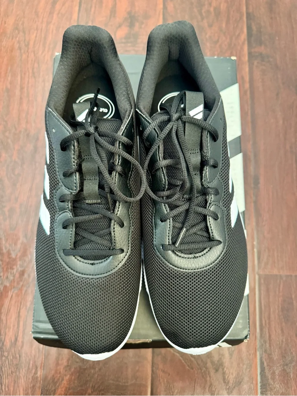🆕 Adidas Men's Black Athletic Running Shoes - CloudFoam Flex Sneakers Size 13